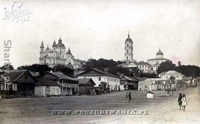 Poczajew na starej pocztówce